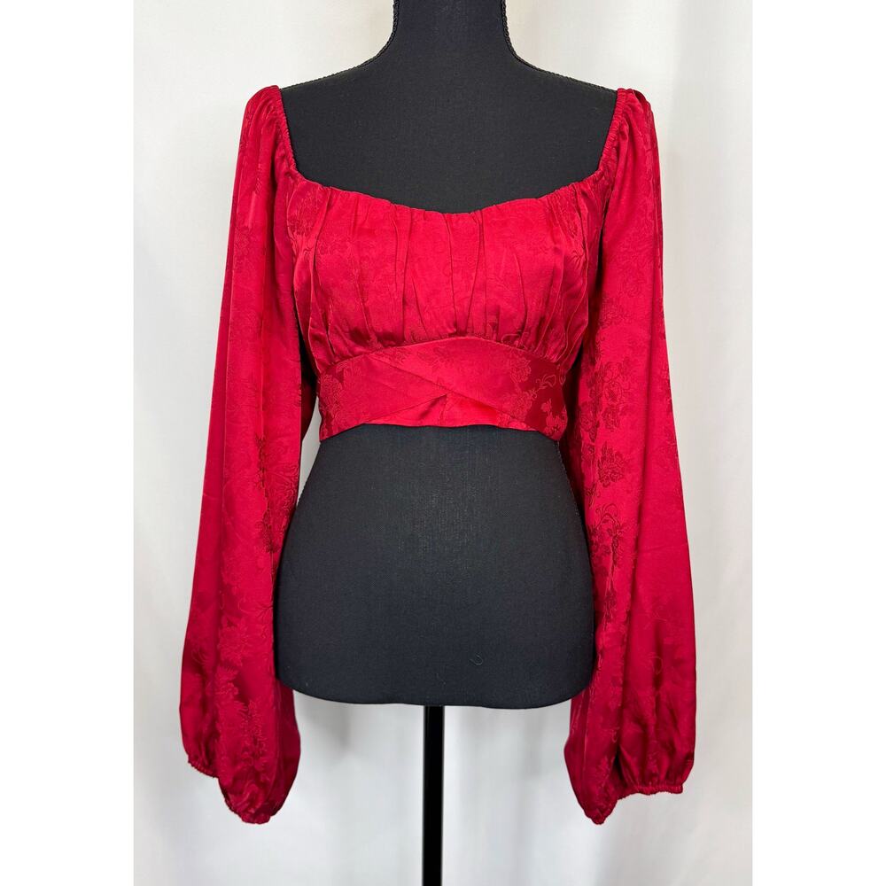 Altar’d State Womens Top Size XXL Milkmaid Cropped Flirty Date Night Party